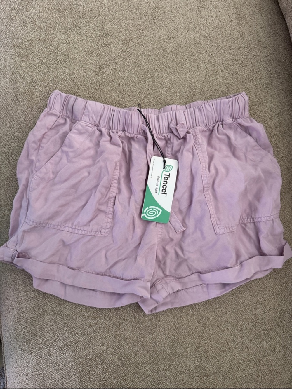 BNWT Love Tree Lilac Women's Elastic-Waist Shorts